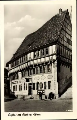 Ak Stolberg Südharz, Blick auf das Rathaus
