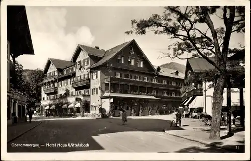 Ak Oberammergau in Oberbayern, Blick auf das Hotel Haus Wittelsbach