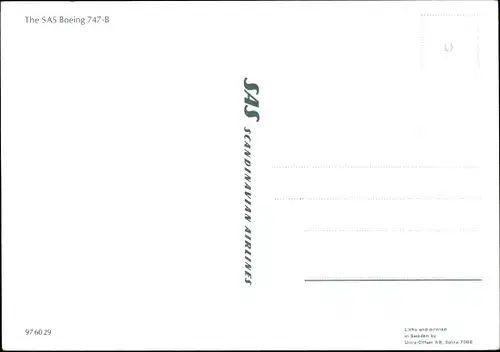 Ak Passagierflugzeug Boeing 747-B der SAS Scandinavian Airlines System, OY-KFA