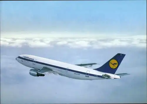 Ak Passagierflugzeug Lufthansa Airbus A 300 in der Luft