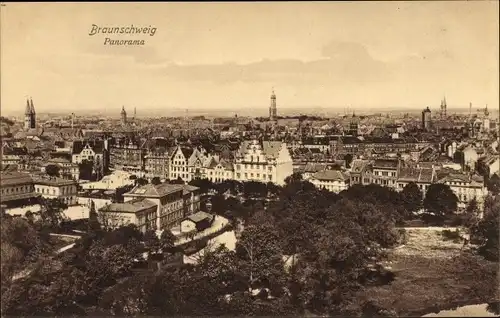 Ak Braunschweig in Niedersachsen, Panorama der Stadt