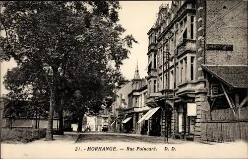 Ak Morhange Mörchingen Elsaß Moselle, Rue Poincaré