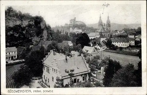 Ak Gößweinstein im Kreis Forchheim Oberfranken, Blick auf Stadt und Kirche