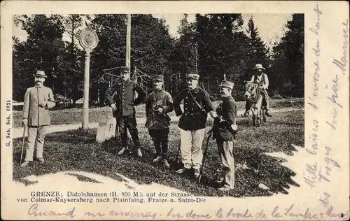 Ak Didolshausen Haut Rhin, Deutsch Französische Grenze, Soldaten