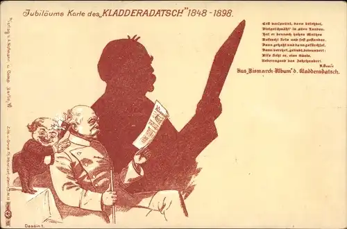 Künstler Ak Otto von Bismarck, Herzog zu Lauenburg, Bundeskanzler, Kladderadatsch
