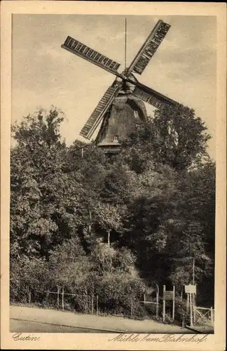 Ak Eutin in Ostholstein, Blick zur Mühle beim Bahnhof