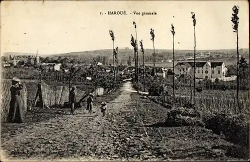 Ak Haroué Lothringen Meurthe et Moselle, Vue générale, Blick auf die Ortschaft