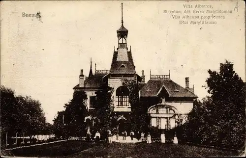 Ak Buzău Busäu Rumänien, Villa Albatros, Inh. Marghiloman