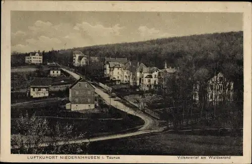 Ak Niedernhausen im Rheingau Taunus Kreis, Villenviertel am Waldesrand