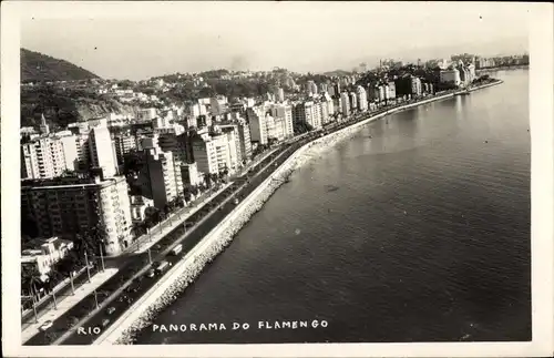 Foto Ak Rio de Janeiro Brasilien, Panorama do Flamengo, Vogelschau