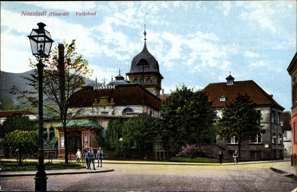 Ak Neustadt an der Weinstraße, Blick auf das Volksbad Nr