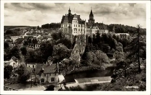 Ak Sigmaringen an der Donau Baden Württemberg, Teilansicht vom Ort, Schloss