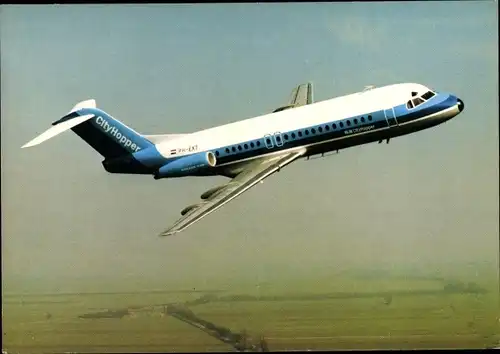 Ak Flugzeug NLM City Hopper, Nederlandse Luchtvaart Maatschappij, Fokker Fellowship F-28, PH-EXT