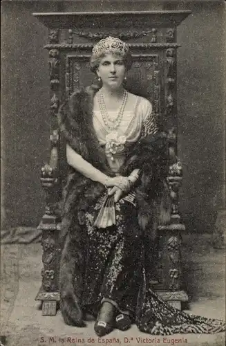 Ak Königin Victoria Eugenia von Spanien, Victoria Eugénie von Battenberg