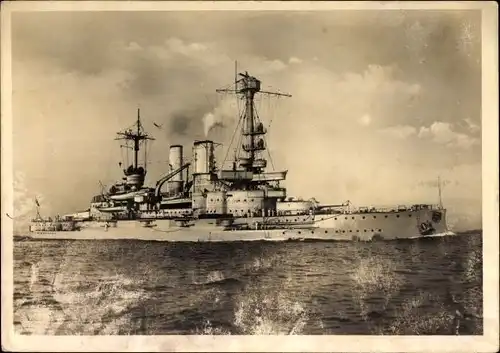 Ak Linienschiff Schlesien, Deutsches Kriegsschiff, Kaiserliche Marine