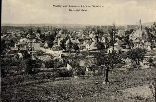 Ak Vailly Aisne, La vue General, General View, Gesamtansicht von der Ortschaft
