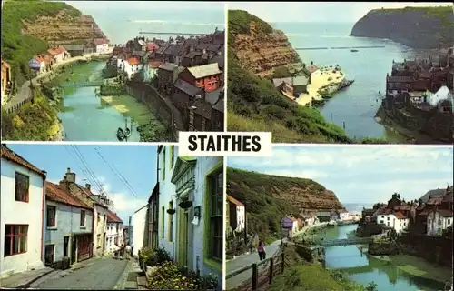 Ak Staithies Yorkshire and the Humber England, Stadtansichten