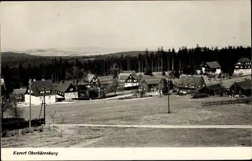 Ak Oberbärenburg Altenberg im Erzgebirge, Blick auf den Ort mit Umgebung