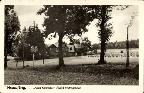 Ak Frauenstein im Erzgebirge, Blick auf Altes Forsthaus FDGB Vertragsheim