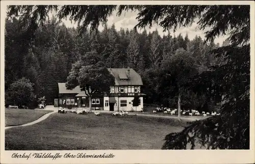 Ak Oberhof im Thüringer Wald, Waldkaffee Obere Schweizerhütte