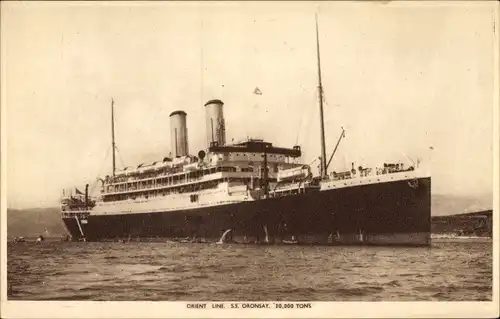 Ak Dampfer S.S. Oronsay der Orient Line, Steam Ship