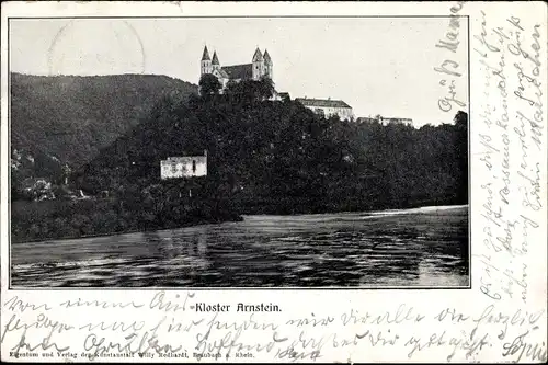 Ak Obernhof im Rhein Lahn Kreis, Kloster Arnstein, Wasserseite
