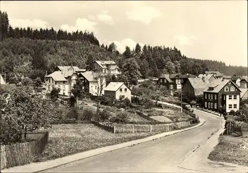 Ak Finsterbergen Friedrichroda Thüringen, Straßenpartie, Wohnhäuser