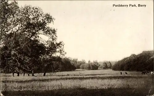 Ak Barry Glamorgan Wales, Porthkerry Park, Landschaftspanorama