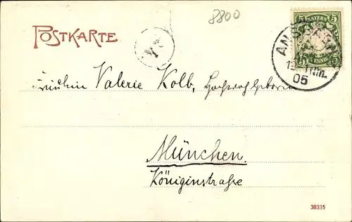 Ak Ansbach, schöne Detailansicht