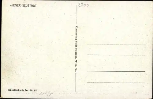Ak Wiener Neustadt in Niederösterreich, Detailansicht