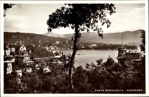 Ak Santa Margherita Liguria, Panoramablick auf die Stadt