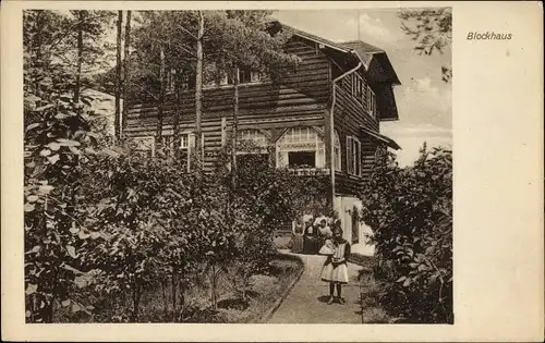 Ak Hohenstein Ernstthal Landkreis Zwickau, Bethlehemstift im Hüttengrunde, Blockhaus 