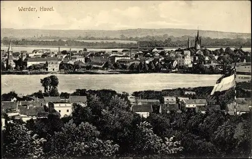 Ak Werder an der Havel, Panoramablick auf die Stadt