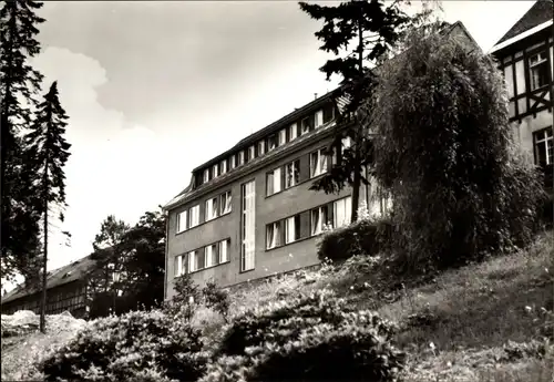 Ak Thermalbad Wiesenbad im Erzgebirgskreis, Teilansicht vom Sanatorium