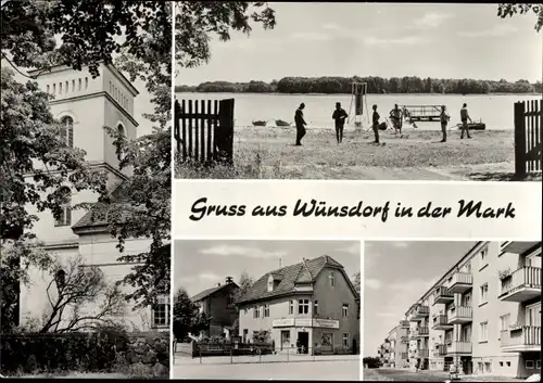 Ak Wünsdorf Zossen Brandenburg, Strandbad, Papierwarengeschäft, Schlosspartie