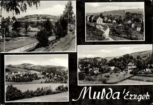 Ak Mulda im Erzgebirge, Ansichten Ortschaft und Umgebung