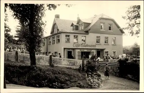 Ak Bärenfels Altenberg im Erzgebirge, Blick auf Cafe Edelmann