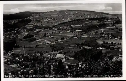 Ak Klingenthal im Vogtland Sachsen, Blick von der Rundschau über Ortschaften zum Aschberg