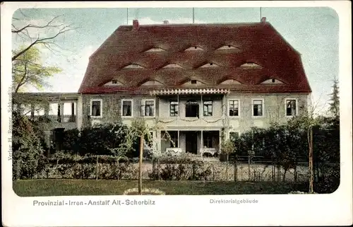 Ak Altscherbitz Schkeuditz in Nordsachsen, Provinzial Irren Anstalt, Direktorialgebäude