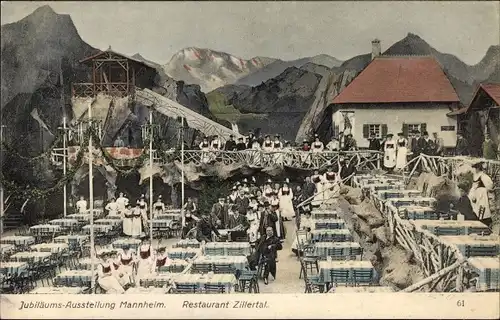 Ak Mannheim Baden Württemberg, Jubiläums Gartenbau Ausstellung 1907, Restaurant Zillertal