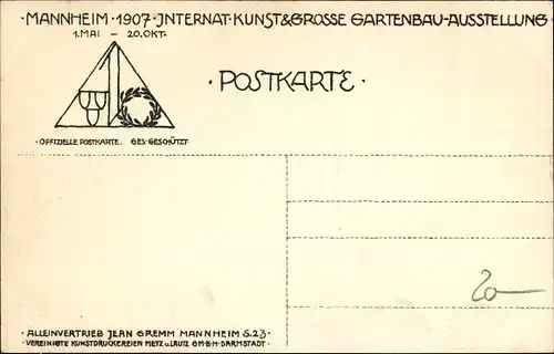 Ak Mannheim Baden Württemberg, Jubiläums Gartenbau Ausstellung 1907, Restaurant Zillertal