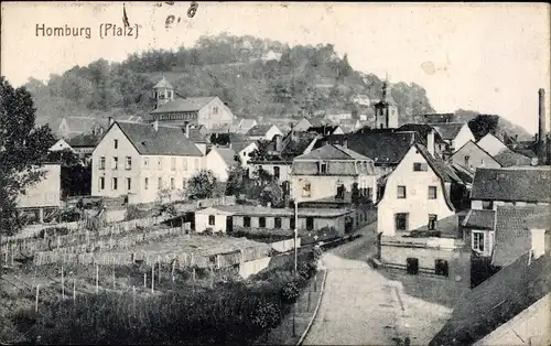 Ak Homburg im Saarpfalz Kreis, Blick auf Stadt und Kirche