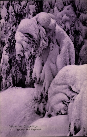 Ak Oberwiesenthal Im Erzgebirge Sachsen Winter Im Erzgebirge