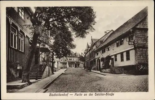 Ak Stadtoldendorf in Niedersachsen, Partie an der Teichstorstraße