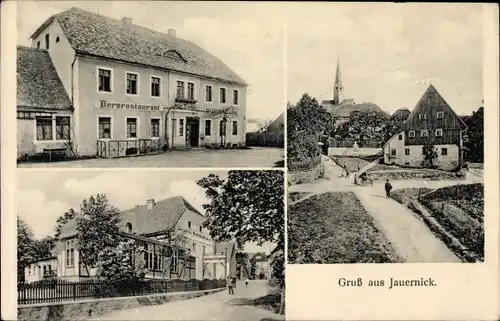 Ak Jauernick Buschbach Markersdorf Sachsen, Bergrestaurant, Inh. Max Triebe, Ortsansichten