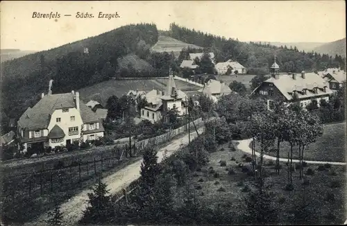 Ak Bärenfels Altenberg im Erzgebirge, Blick auf Ortschaft und Umgebung