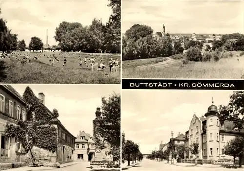 Ak Buttstädt im Thüringer Becken, Rastenberger Tor, Freibad, Bahnhofstraße, Kirchturm