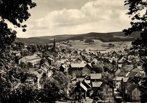Ak Brotterode Trusetal in Thüringen, Totalansicht der Ortschaft mit Umgebung