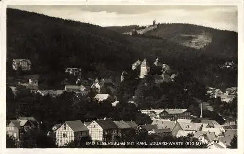 Ak Elgersburg im Ilm Kreis Thüringen, Blick auf die Stadt, Karl Eduard Warte
