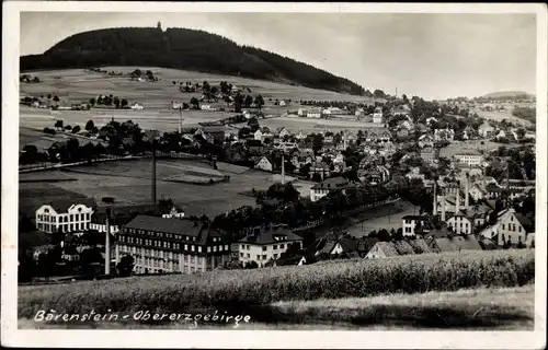 Foto Ak Bärenstein im Obererzgebirge, Blick auf den Ort mit Umgebung